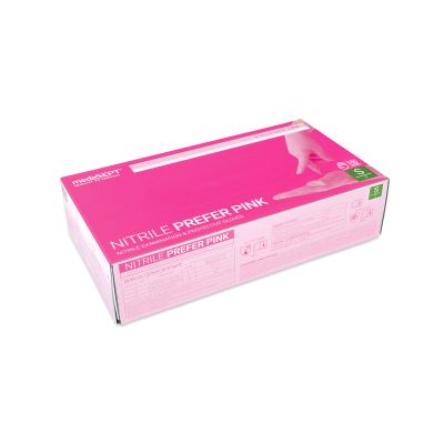 Rękawiczki nitrylowe różowe PINK 100szt. MEDASEPT