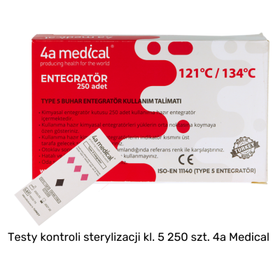 Testy kontroli sterylizacji kl.5 250 szt. 4a Medical