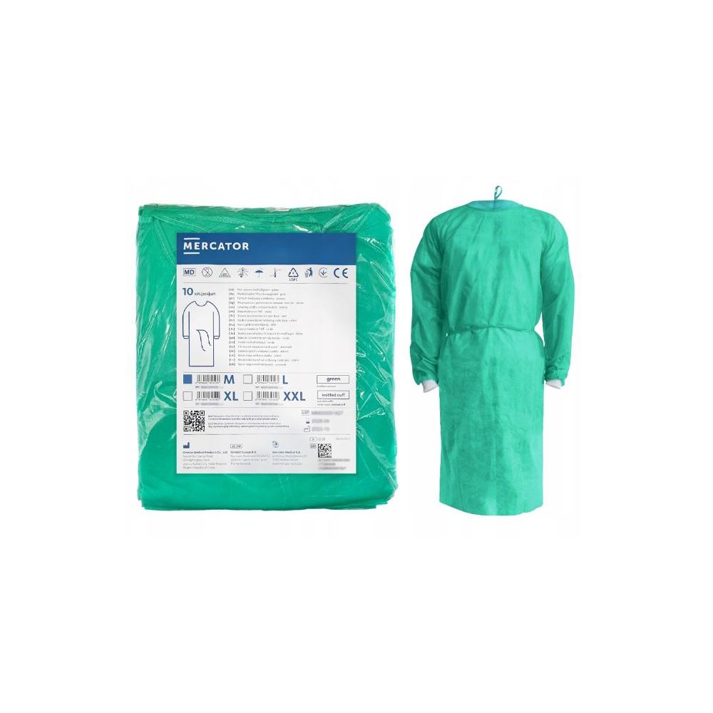 Fartuch medyczny j.u. zielony(10szt)