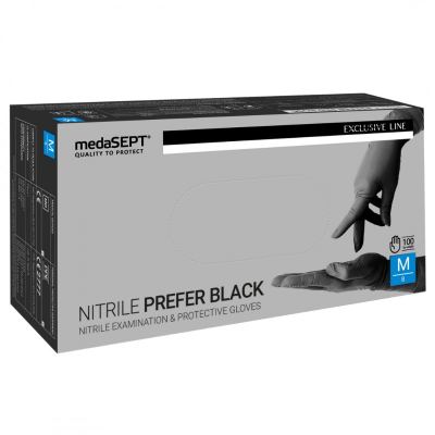 Rękawice nitrylowe Nitrile Black 100szt. MedaSept