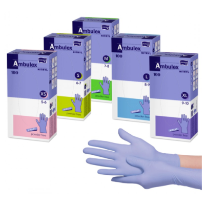 Rękawice Nitrylowe Ambulex 100szt. Matopat