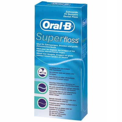 Nić Dentystyczna Super Floss 50szt. ORAL-B