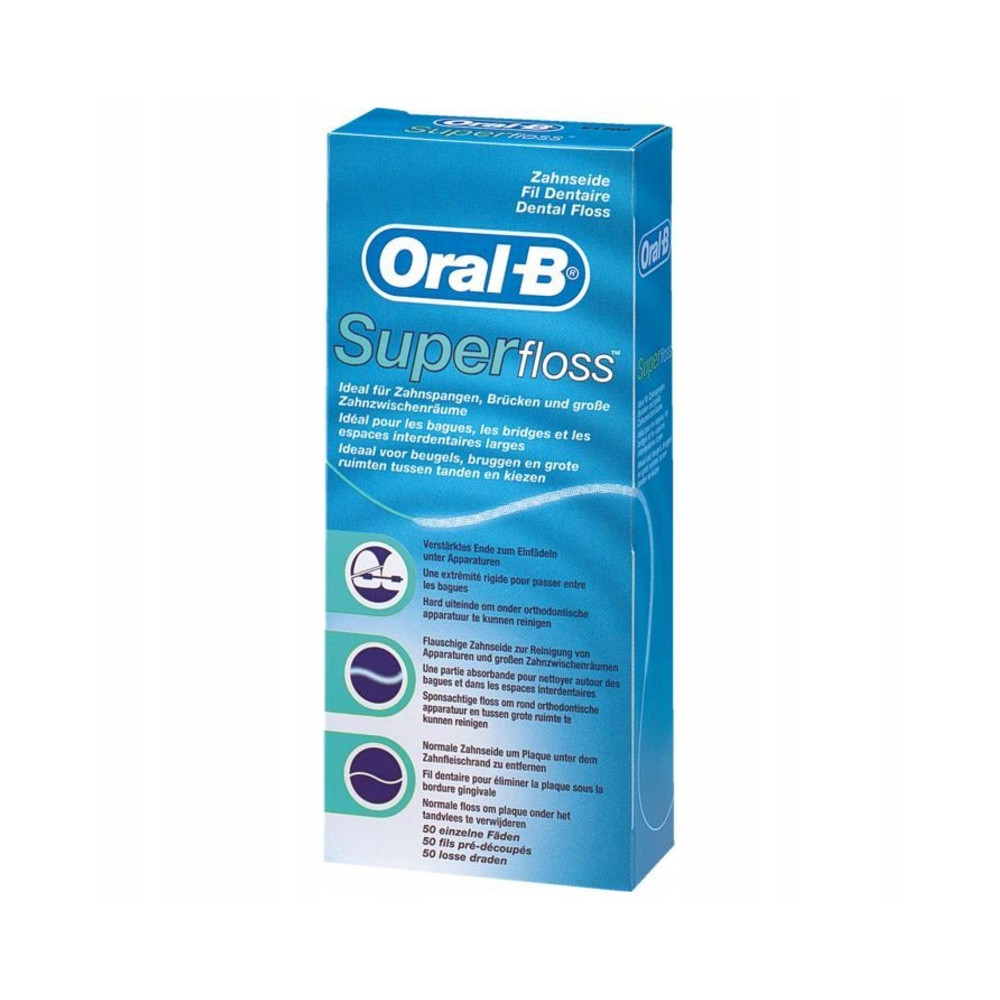 Nić Dentystyczna Super Floss 50szt. ORAL-B
