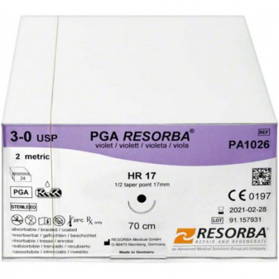 Nić wchłanialna PGA 1szt. RESORBA