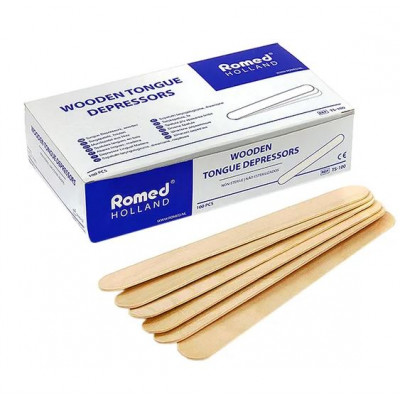 Szpatułki drewniane laryngologiczne 100 szt.