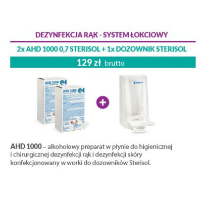 Zestaw 2x AHD 1000 0,7l + Dozownik Sterisol Medilab