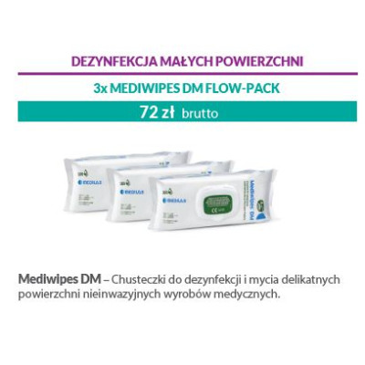 Zestaw 3x Chusteczki Mediwipes Medilab