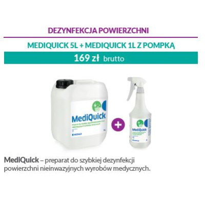 Zestaw Mediquick 5l+ Mediquick 1l z pompką Medilab